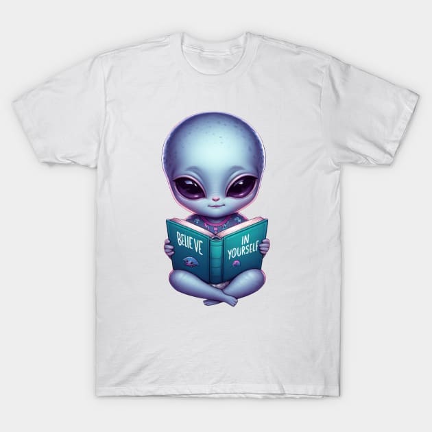 Believe In Yourself: Baby Alien T-Shirt by TooplesArt